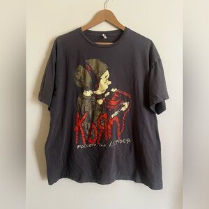 Korn Follow The Leader Nu Metal Band Gray T Shirt Size 2XL